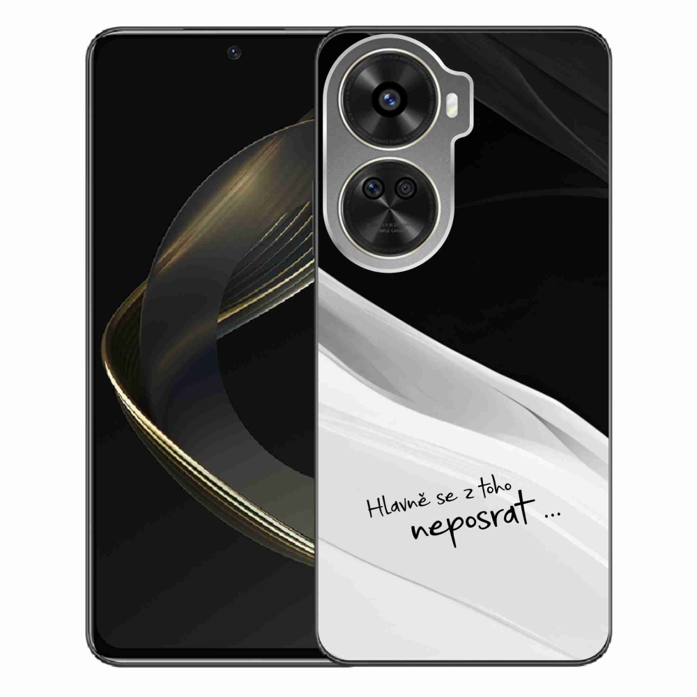 Gelový kryt mmCase na Huawei Nova 12 SE - vtipný text 13 bíločerné pozadí