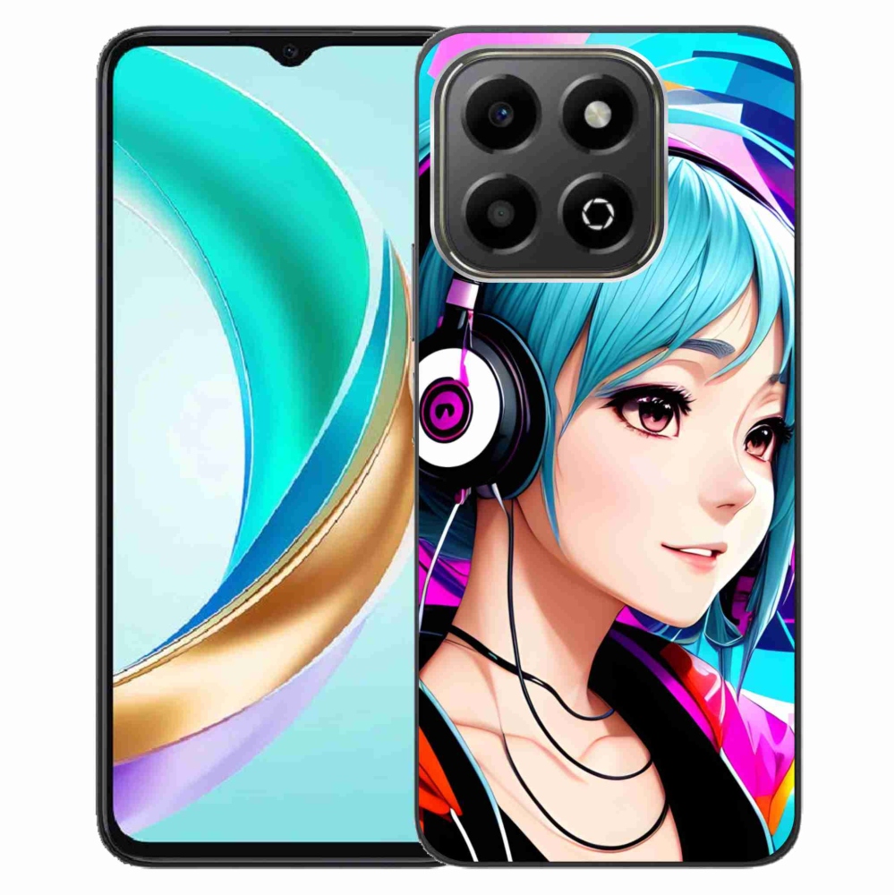 Gelový kryt mmCase na Honor X6b - dívka se sluchátky