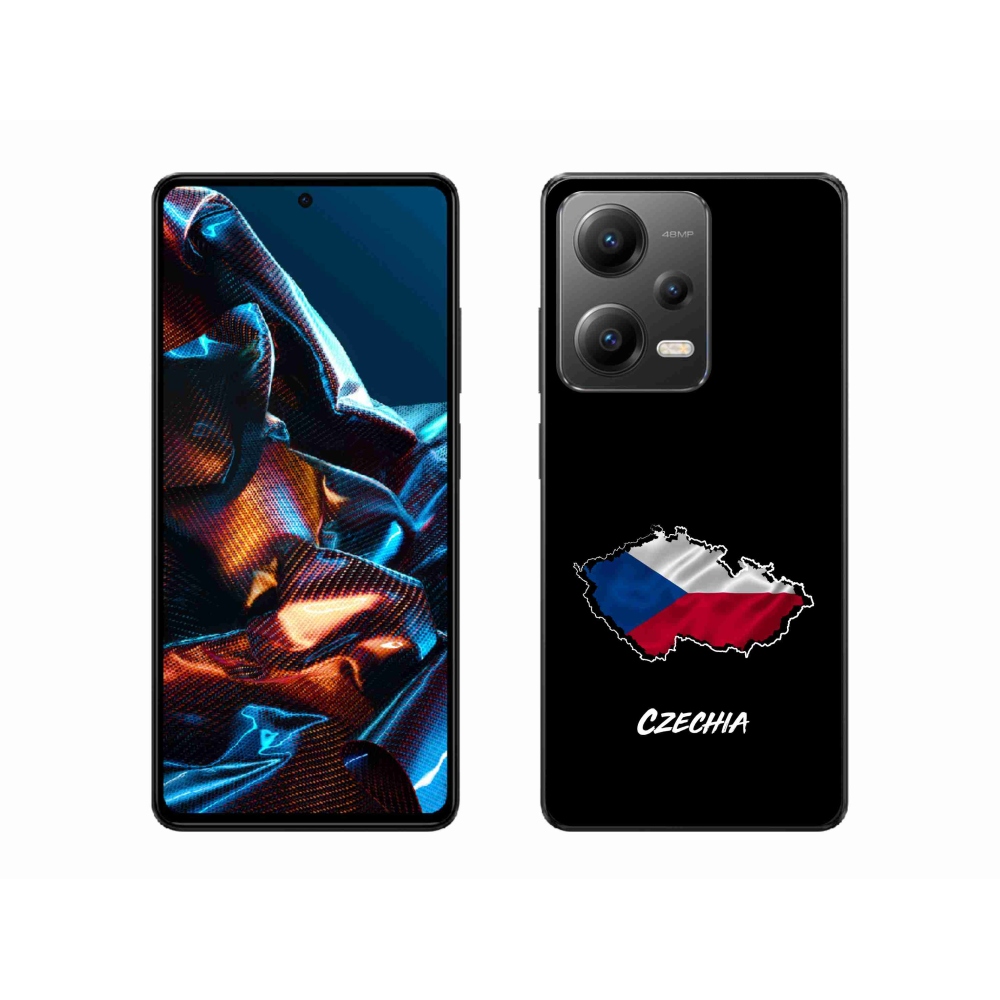 Gelový kryt mmCase na Xiaomi Redmi Note 12 Pro 5G - Czechia černé pozadí
