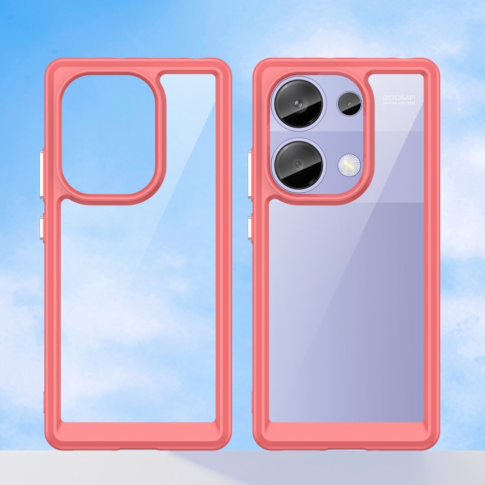 Gelový obal s pevnými zády pro Xiaomi Redmi Note 13 Pro 4G/Poco M6 Pro - červený