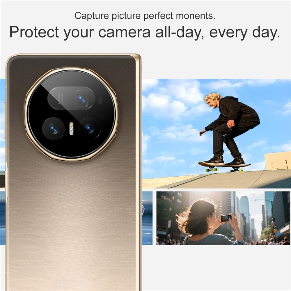 IMK sklo čočky fotoaparátu na mobil Honor Magic V5 s aplikačním rámečkem - černé