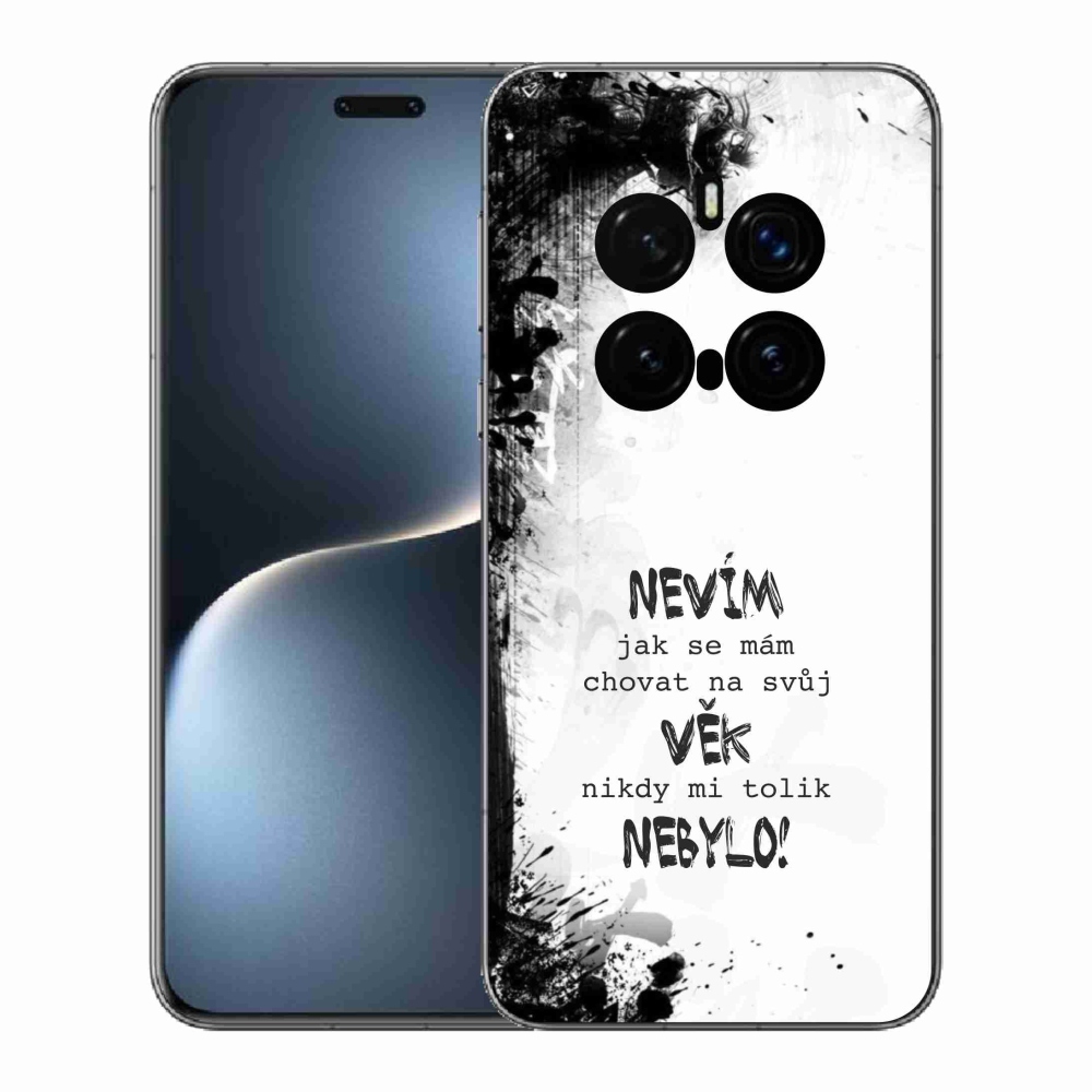 Gelový kryt mmCase na Honor Magic 7 Pro 5G - vtipný text 14 bílé pozadí