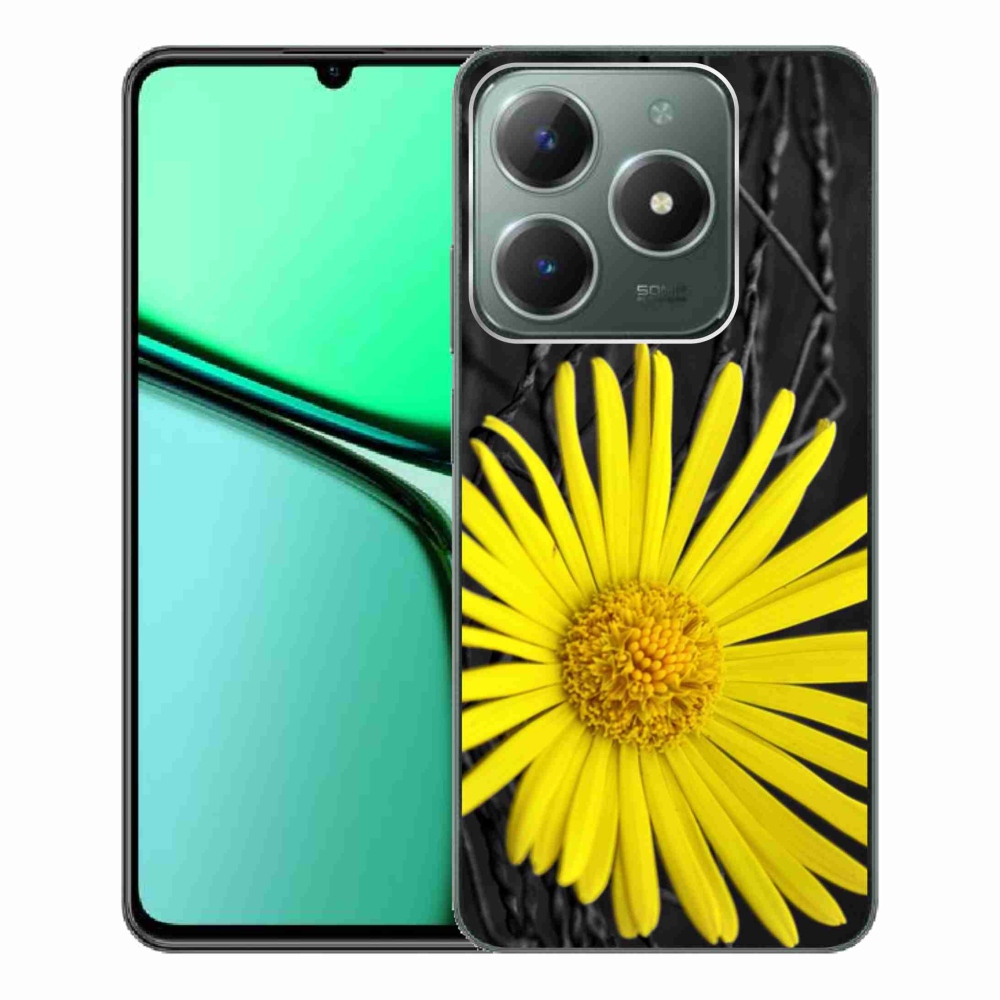 Gelový kryt mmCase na Realme C61 - žlutá květina
