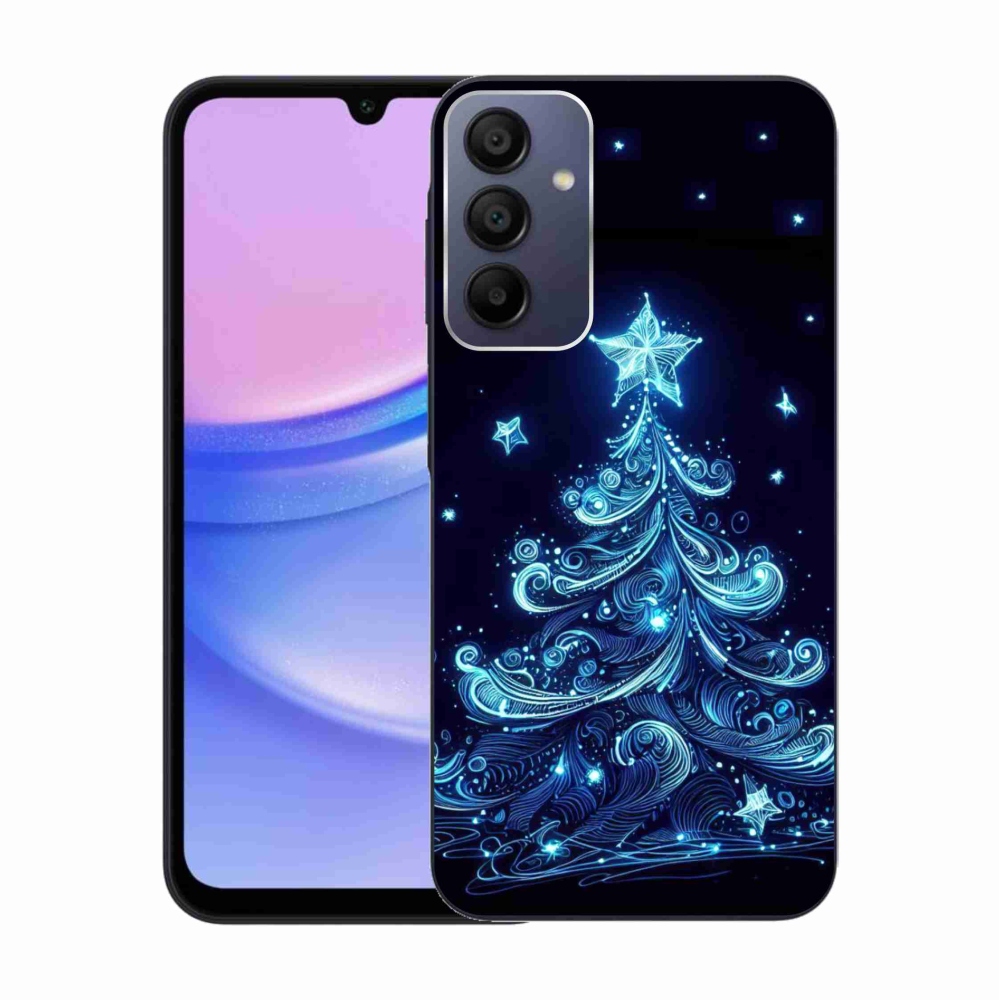 Gelový kryt mmCase na Samsung Galaxy A15 4G/5G - neonový vánoční stromek 4