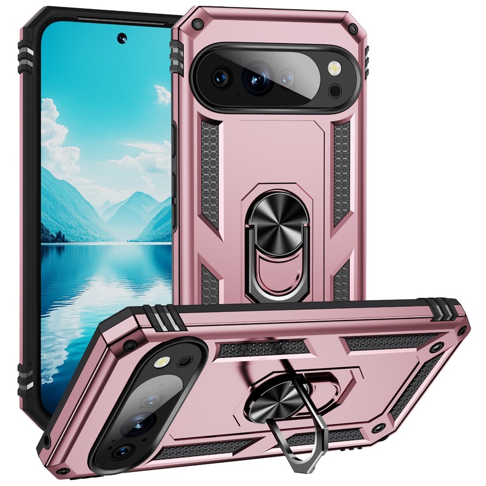 Ring odolný kryt na Google Pixel 10 Pro/Pixel 10 - růžovozlatý