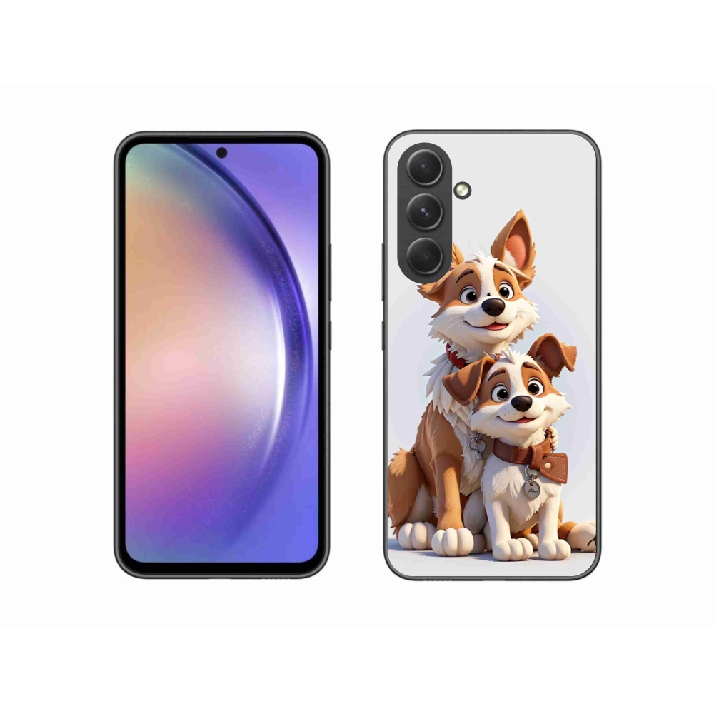 Gelový kryt mmCase na Samsung Galaxy A54 5G - kreslení psi