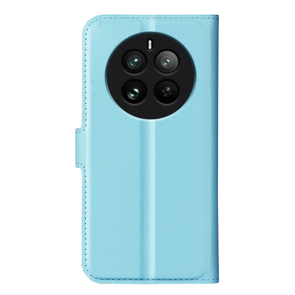 Litchi knížkové pouzdro na Realme 12 Pro 5G/12 Pro+ 5G - modré
