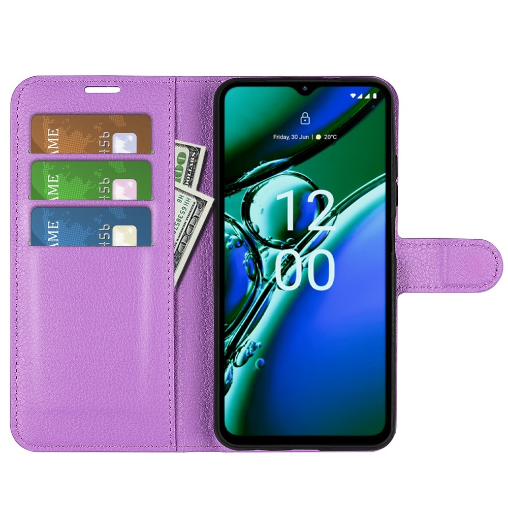 Litchi knížkové pouzdro na Nokia G42 - fialové