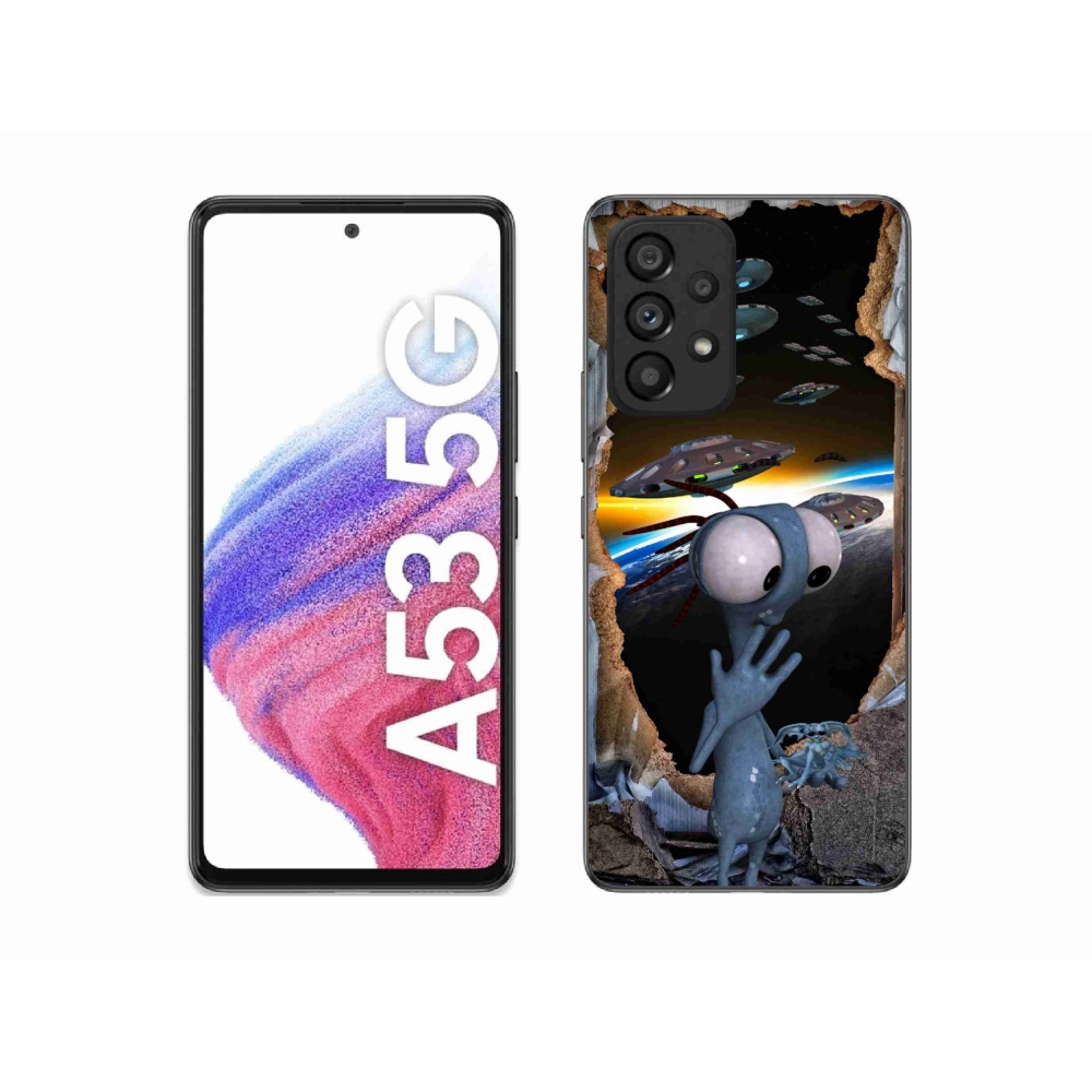 Gelový kryt mmCase na Samsung Galaxy A53 5G - mimozemšťan