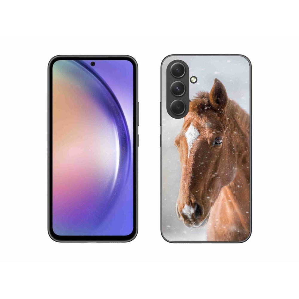 Gelový kryt mmCase na Samsung Galaxy A54 5G - hnědý kůň 2