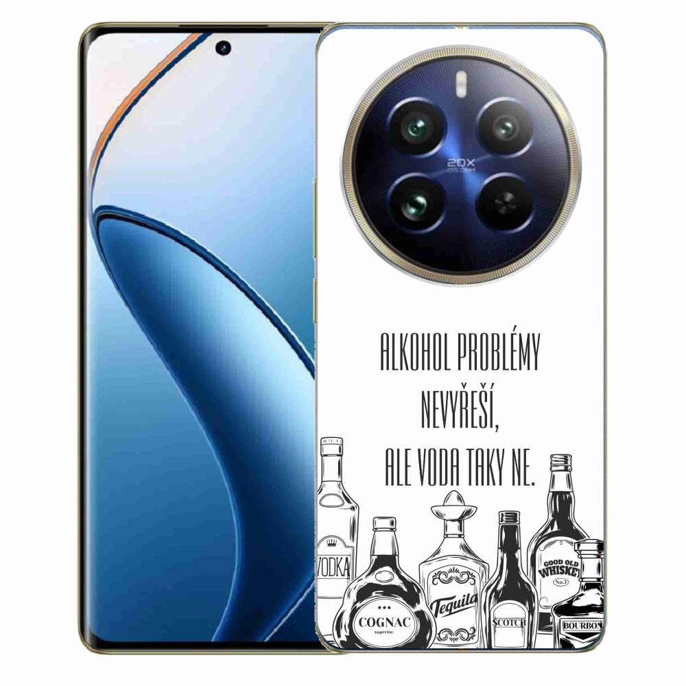 Gelový kryt mmCase na Realme 12 Pro 5G/12 Pro+ 5G - vtipný text bílé pozadí