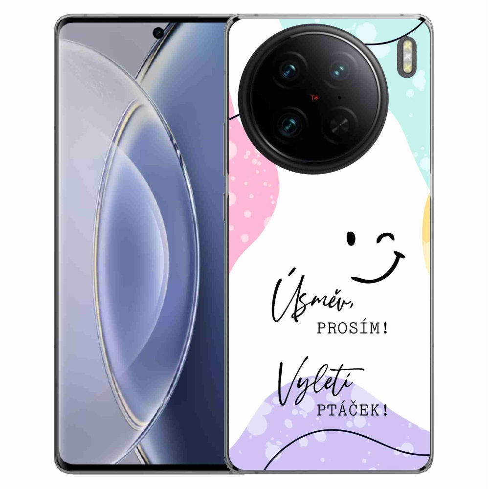 Gelový kryt mmCase na Vivo X90 Pro - vtipný text 4 bílé pozadí