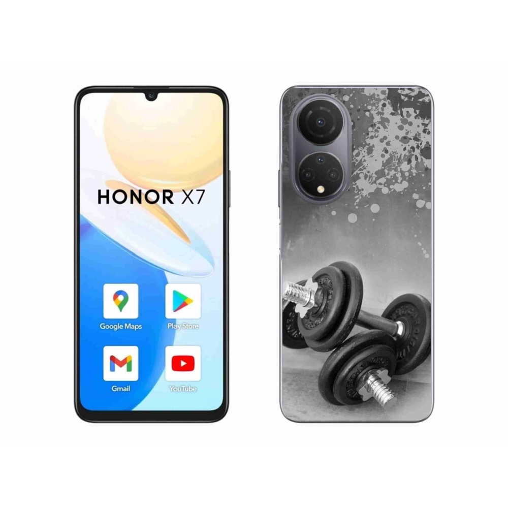 Gelový kryt mmCase na Honor X7 - činky 1