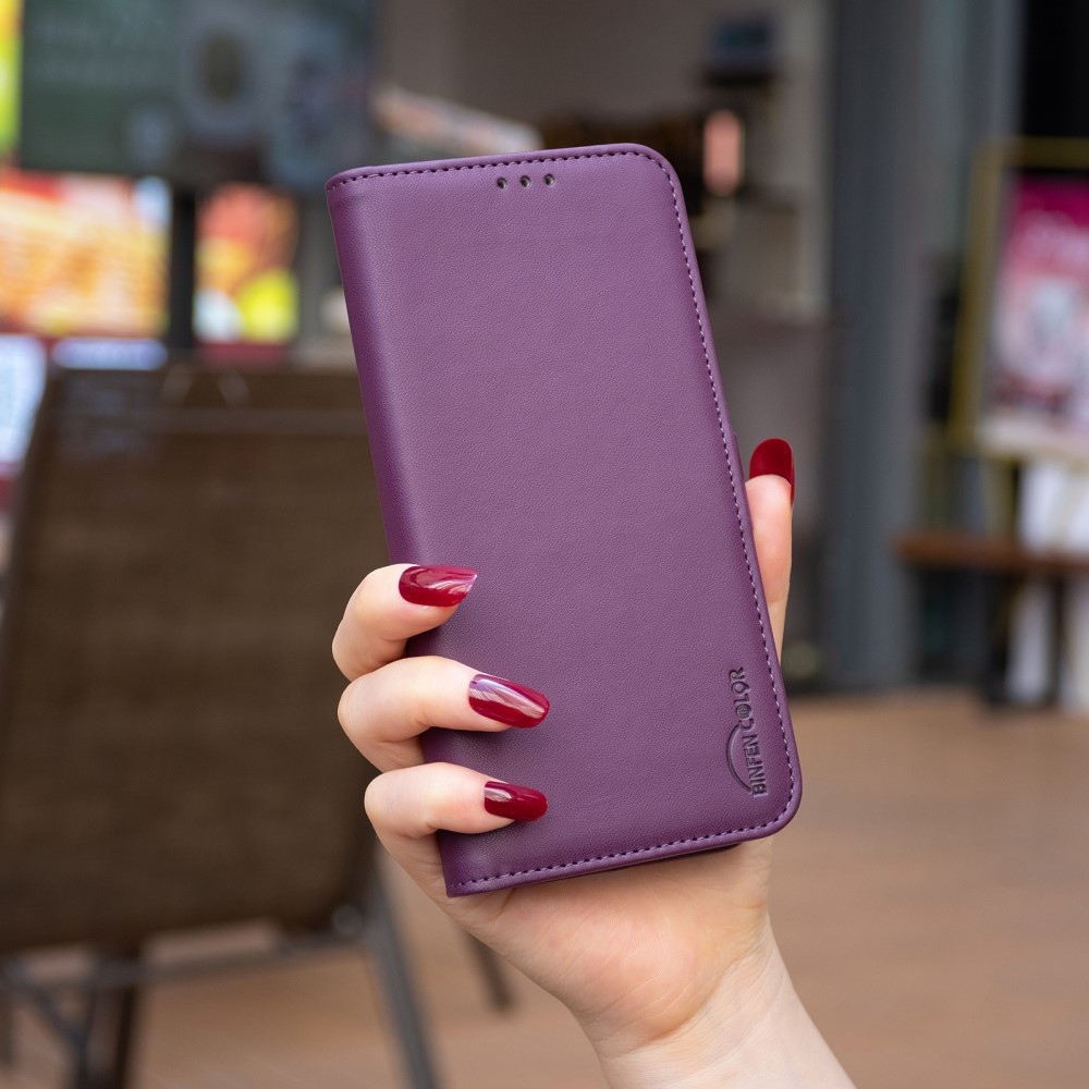 BNF knížkové pouzdro na Xiaomi Redmi 13 4G/Poco M6 4G - tmavěfialové