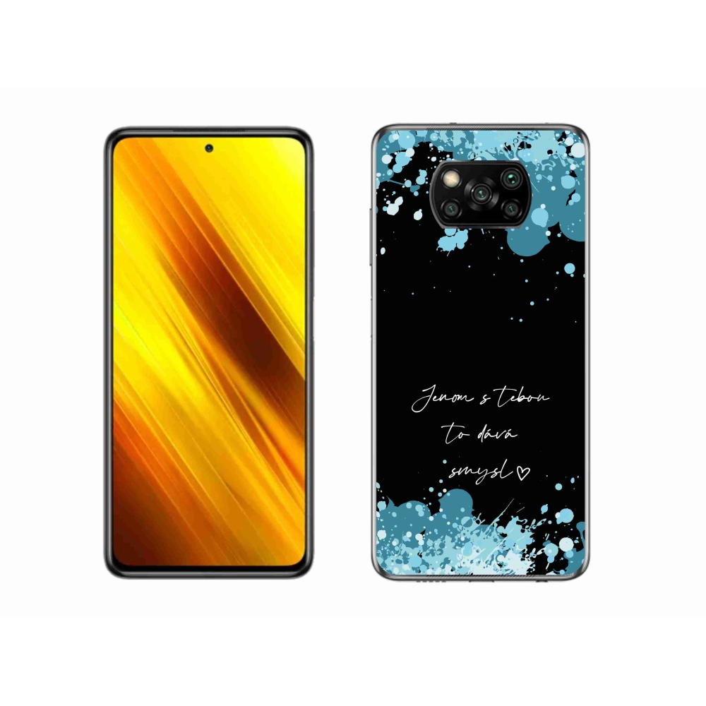 Gelový kryt mmCase na Xiaomi Poco X3 - zamilovaný text černé pozadí