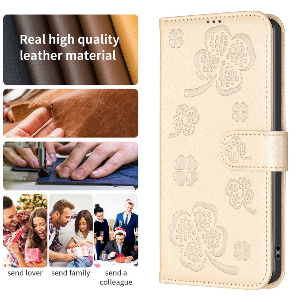 Clover knížkové pouzdro na Xiaomi Redmi 13 4G/Poco M6 4G - zlaté