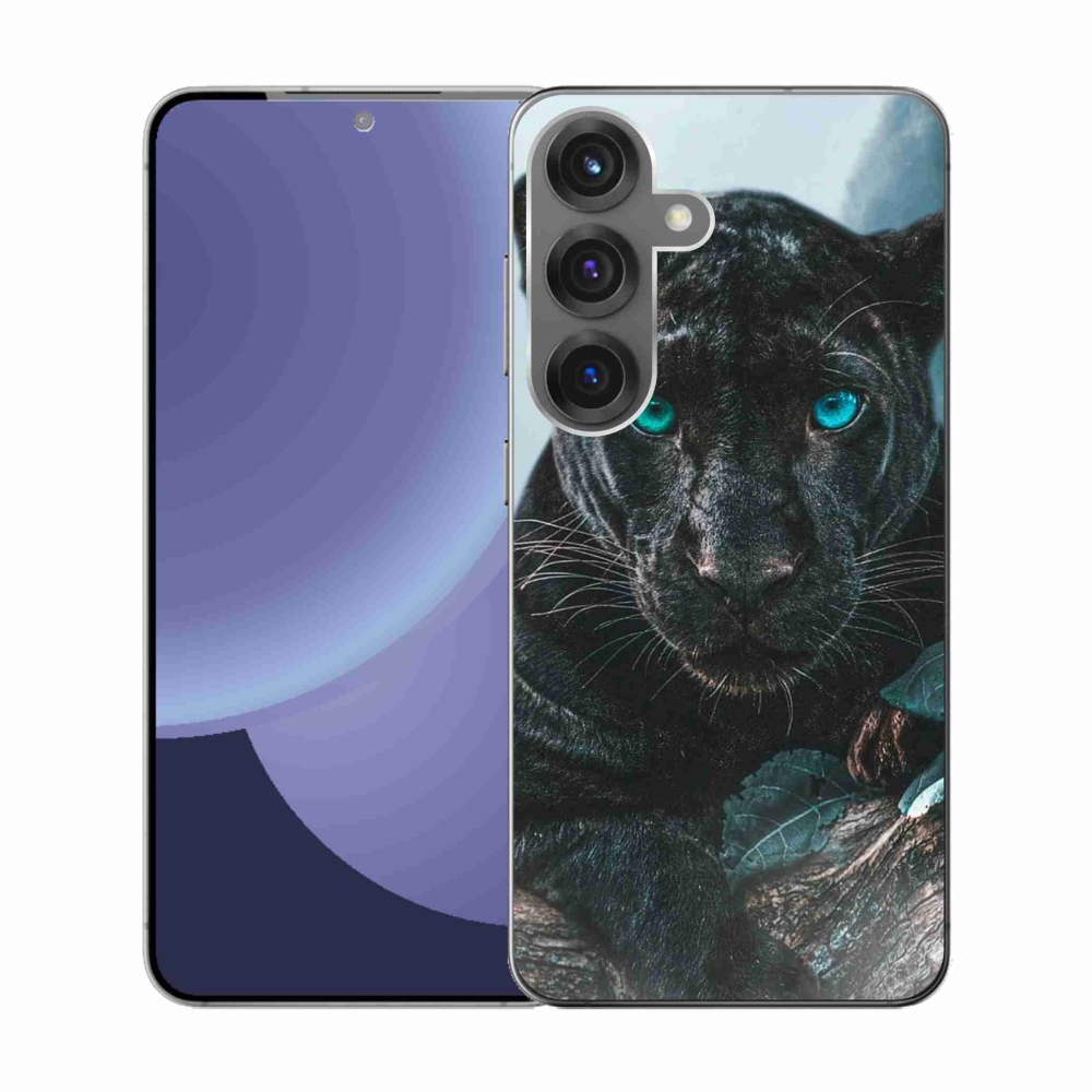 Gelový kryt mmCase na Samsung Galaxy S25 - černý panter