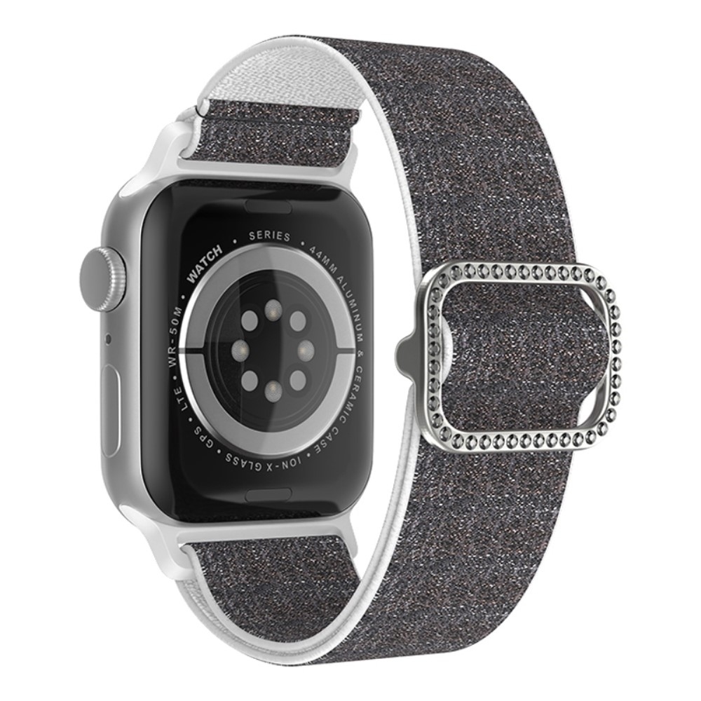 Decor nylonový řemínek na Apple Watch Ultra/Ultra 2 49mm/SE/SE 2022/2023 44mm/9/8/7 45mm/6/5/4 44mm/3/2/1 42 mm - černý/bílý