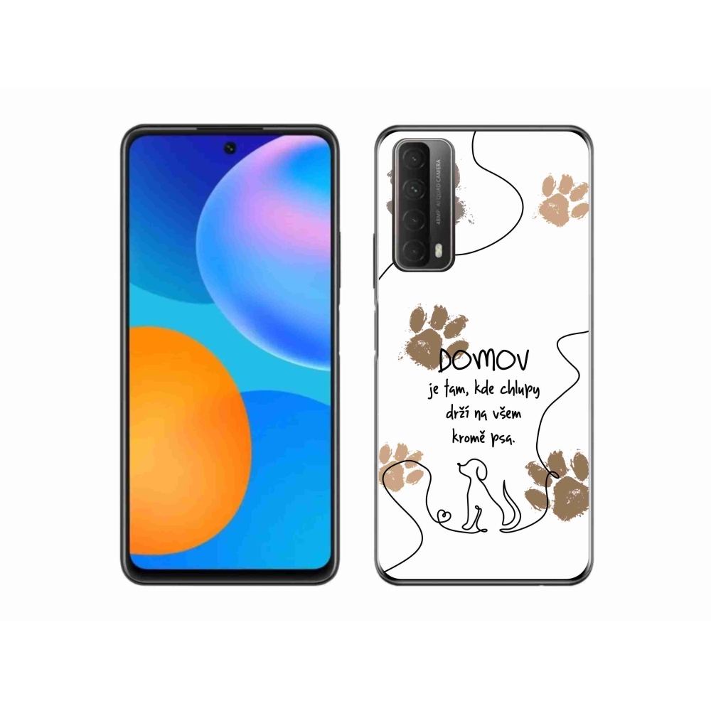 Gelový kryt mmCase na Huawei P Smart (2021) - psí motiv bílé pozadí