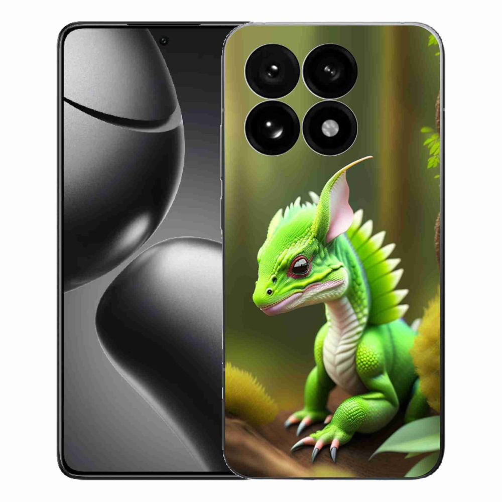 Gelový kryt mmCase na Xiaomi 15T - zelený dráček