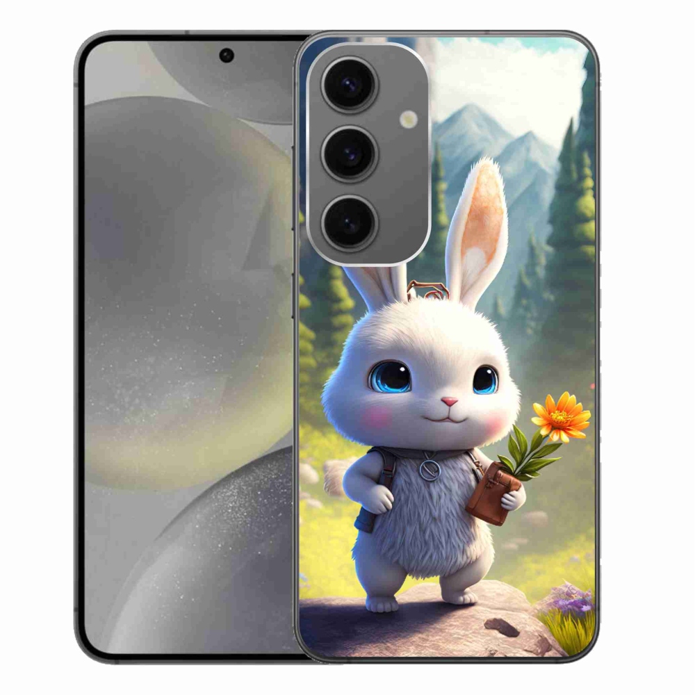 Gelový kryt mmCase na Samsung Galaxy S24+ - roztomilý králíček