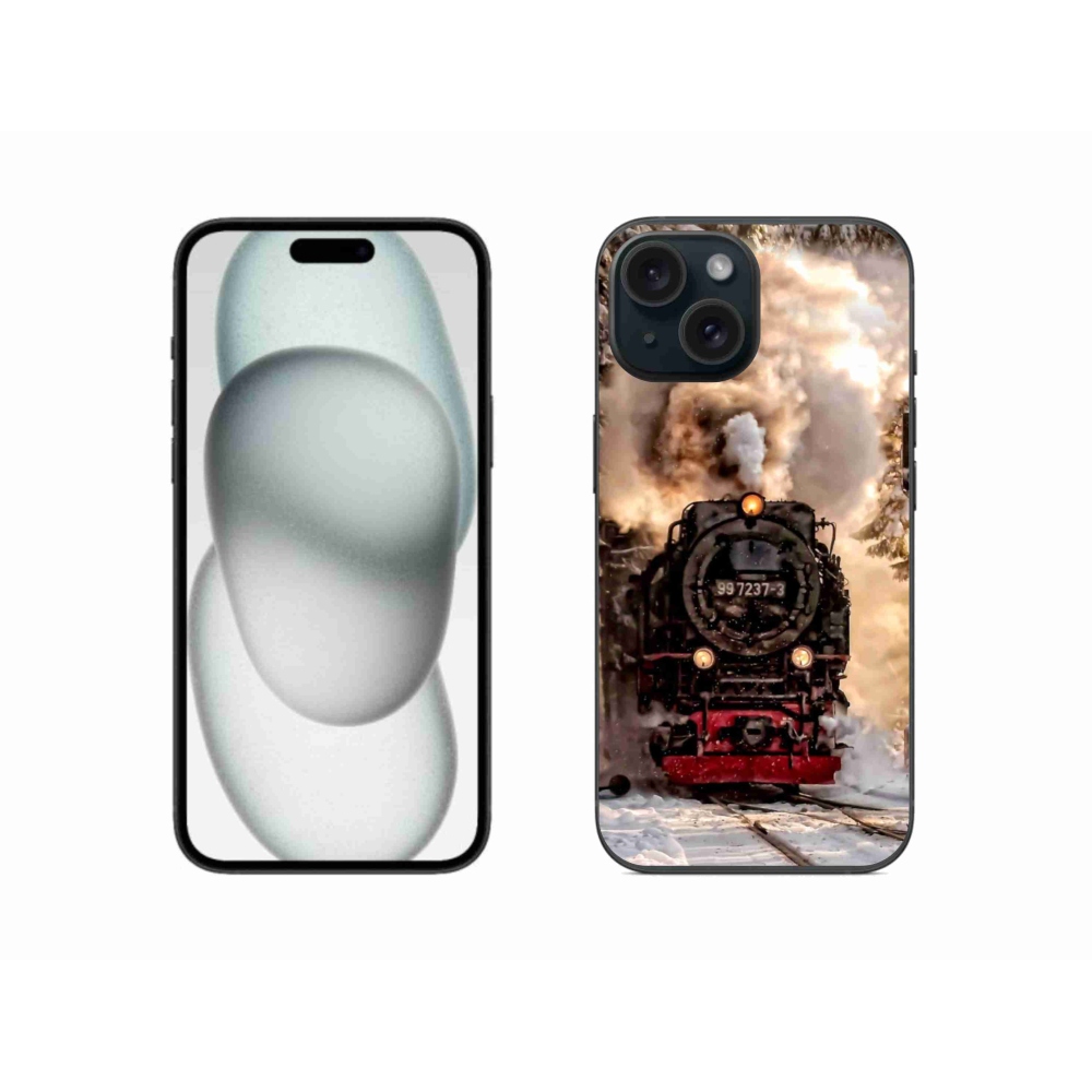 Gelový kryt mmCase na iPhone 15 - vlak