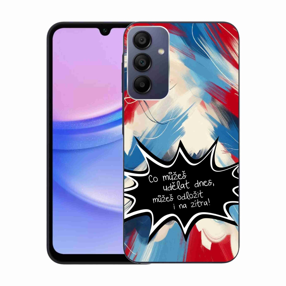 Gelový kryt mmCase na Samsung Galaxy A15 4G/5G - vtipný text 9 černé pozadí