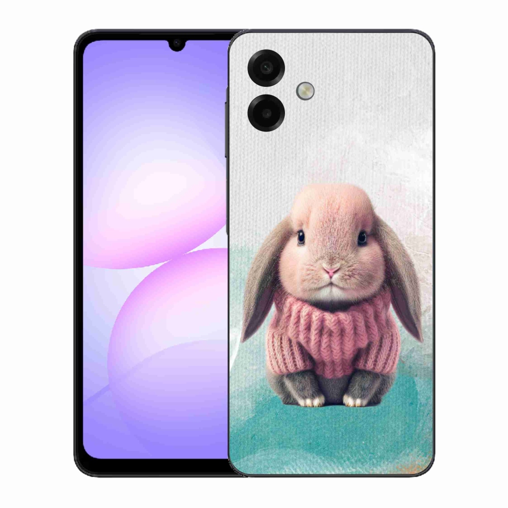 Gelový kryt mmCase na Samsung Galaxy A07 4G - králíček ve svetru