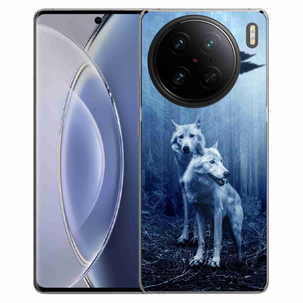 Gelový kryt mmCase na Vivo X90 Pro - vlci v lese