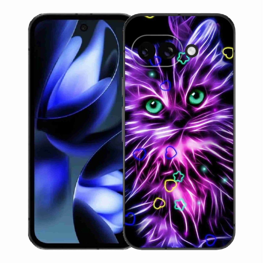 Gelový kryt mmCase na Google Pixel 9a - abstraktní kočka