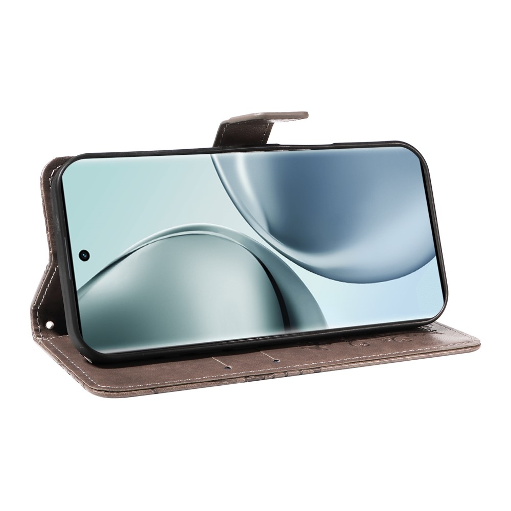 Big Butterfly knížkové pouzdro na mobil Realme 14 Pro 5G - šedé