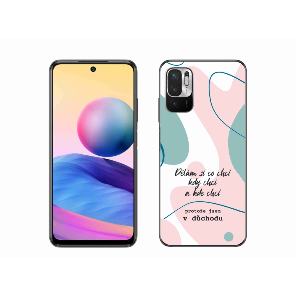 Gelový kryt mmCase na Xiaomi Redmi Note 10 5G - vtipný text 10 bílé pozadí