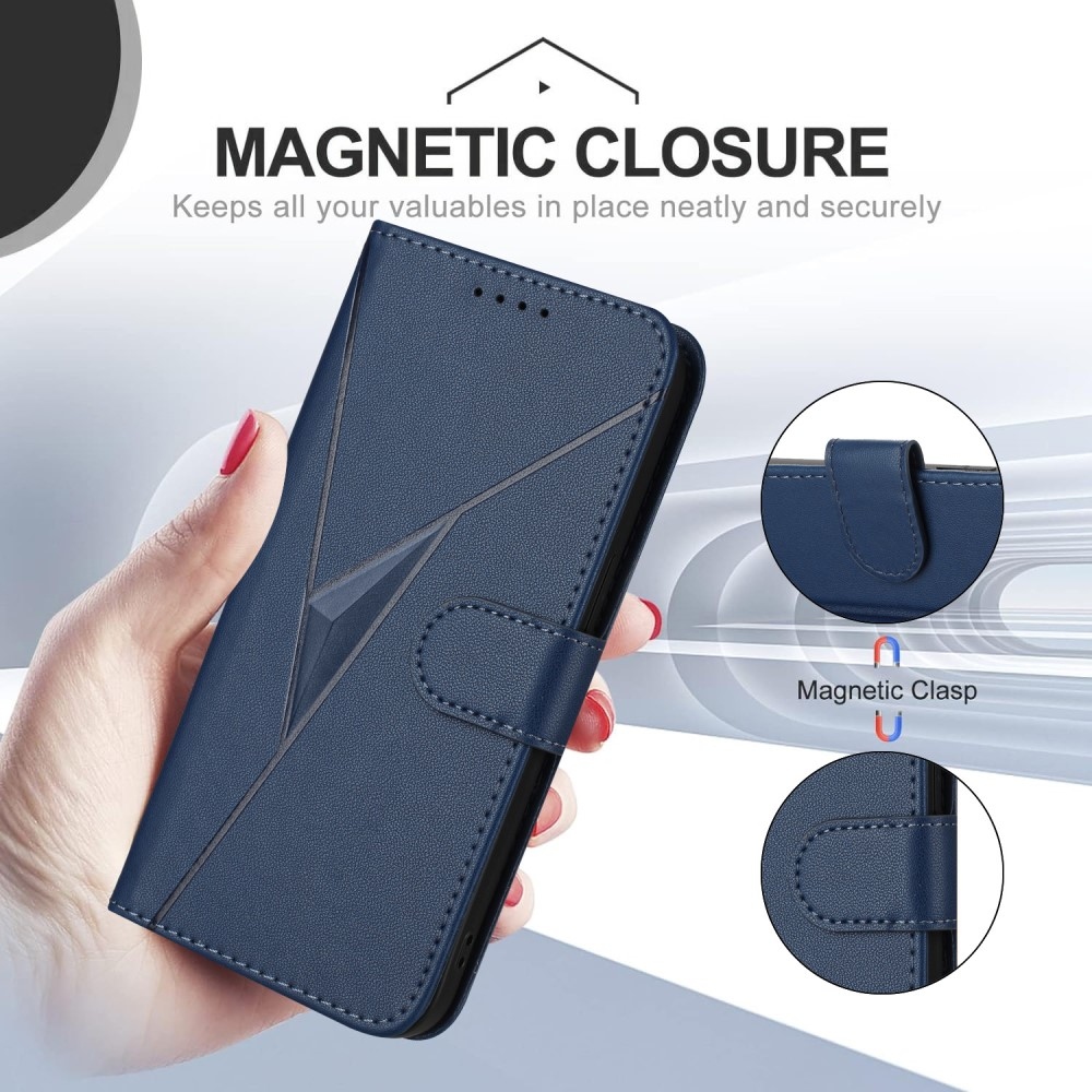 Triangles knížkové pouzdro na Vivo V50 Lite 4G/5G - modré