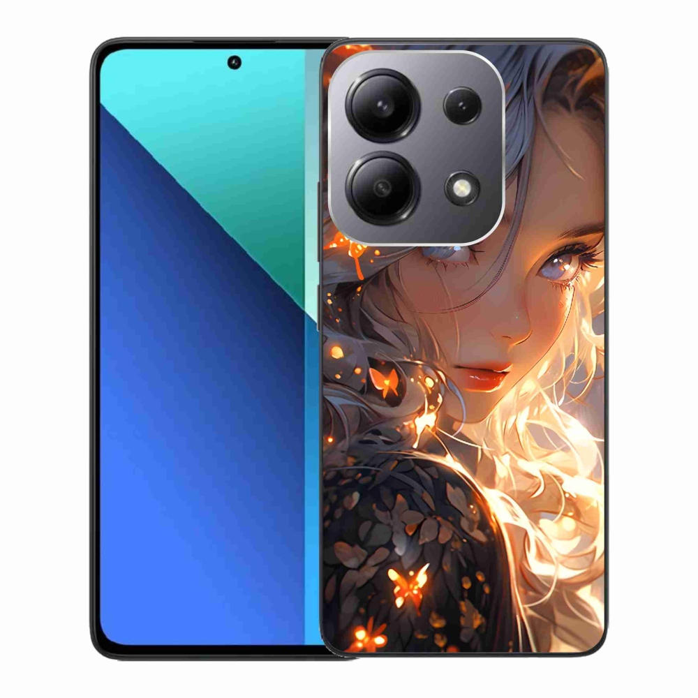 Gelový kryt mmCase na Xiaomi Redmi Note 13 - dívka a motýli
