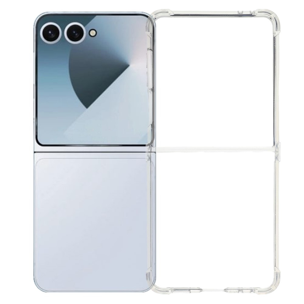Průhledný gelový obal s vyztuženými rohy na Samsung Galaxy Z Flip7 5G