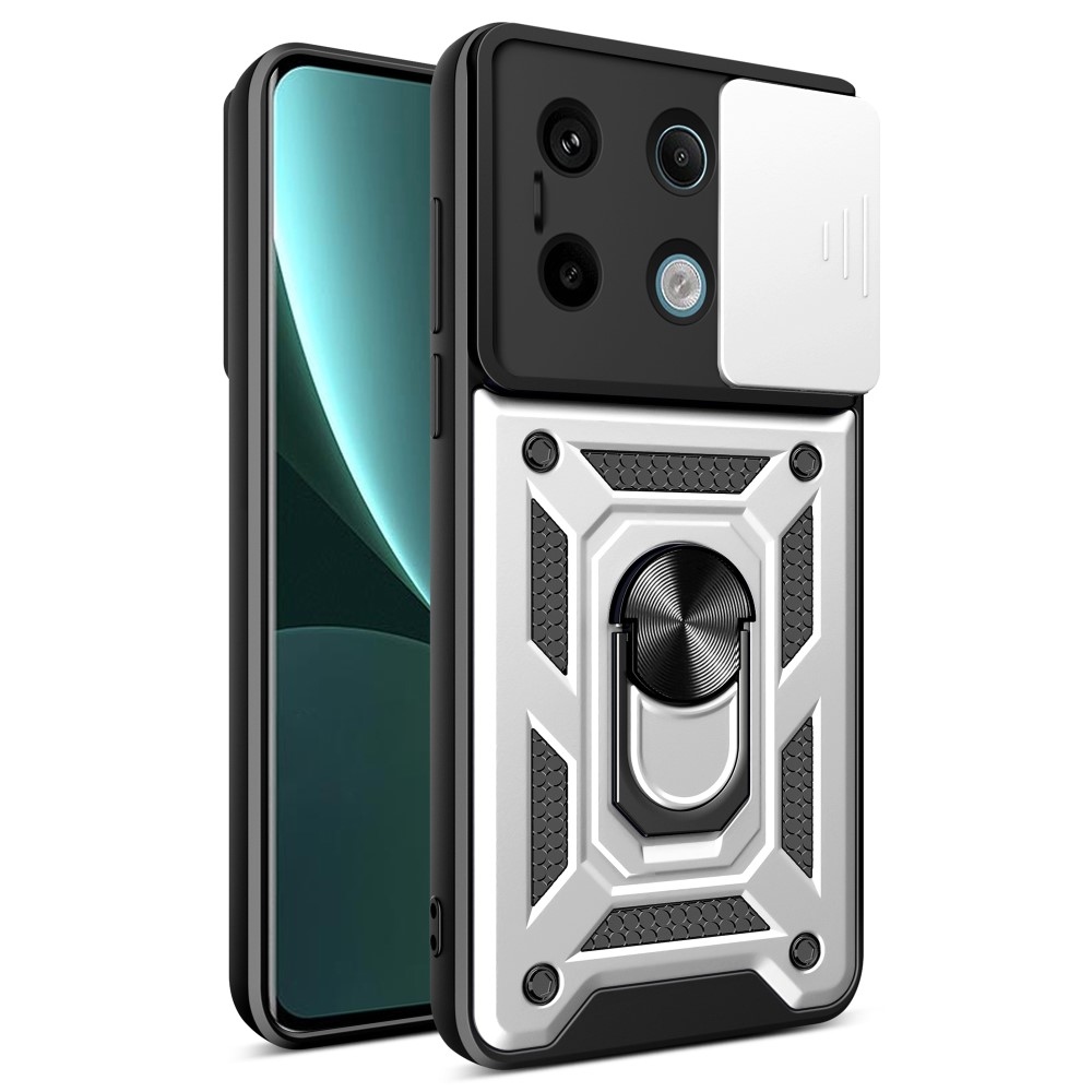 Slide odolný kryt na Xiaomi Redmi Note 13 Pro 5G/Poco X6 5G - stříbrný