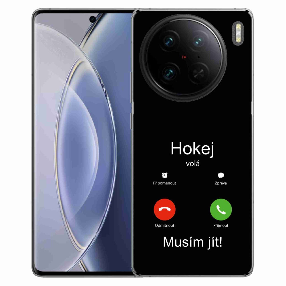Gelový kryt mmCase na Vivo X90 Pro - hokej volá černé pozadí