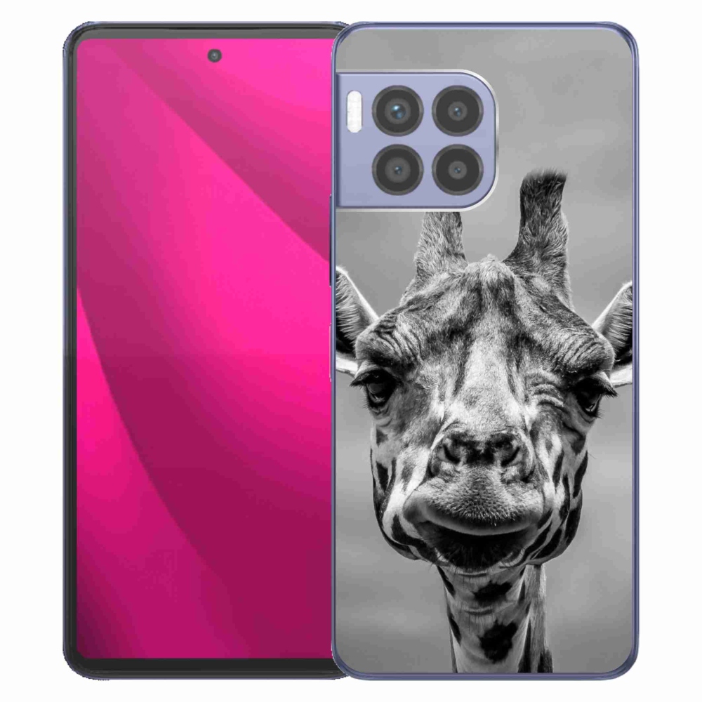 Gelový kryt mmCase na T-Mobile T Phone 2 Pro - černobílá žirafa