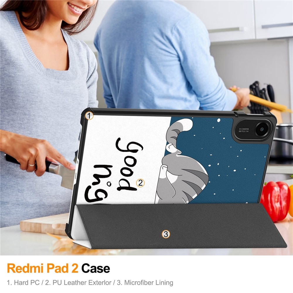 Patte chytré zavírací pouzdro na Xiaomi Redmi Pad 2 - kočka