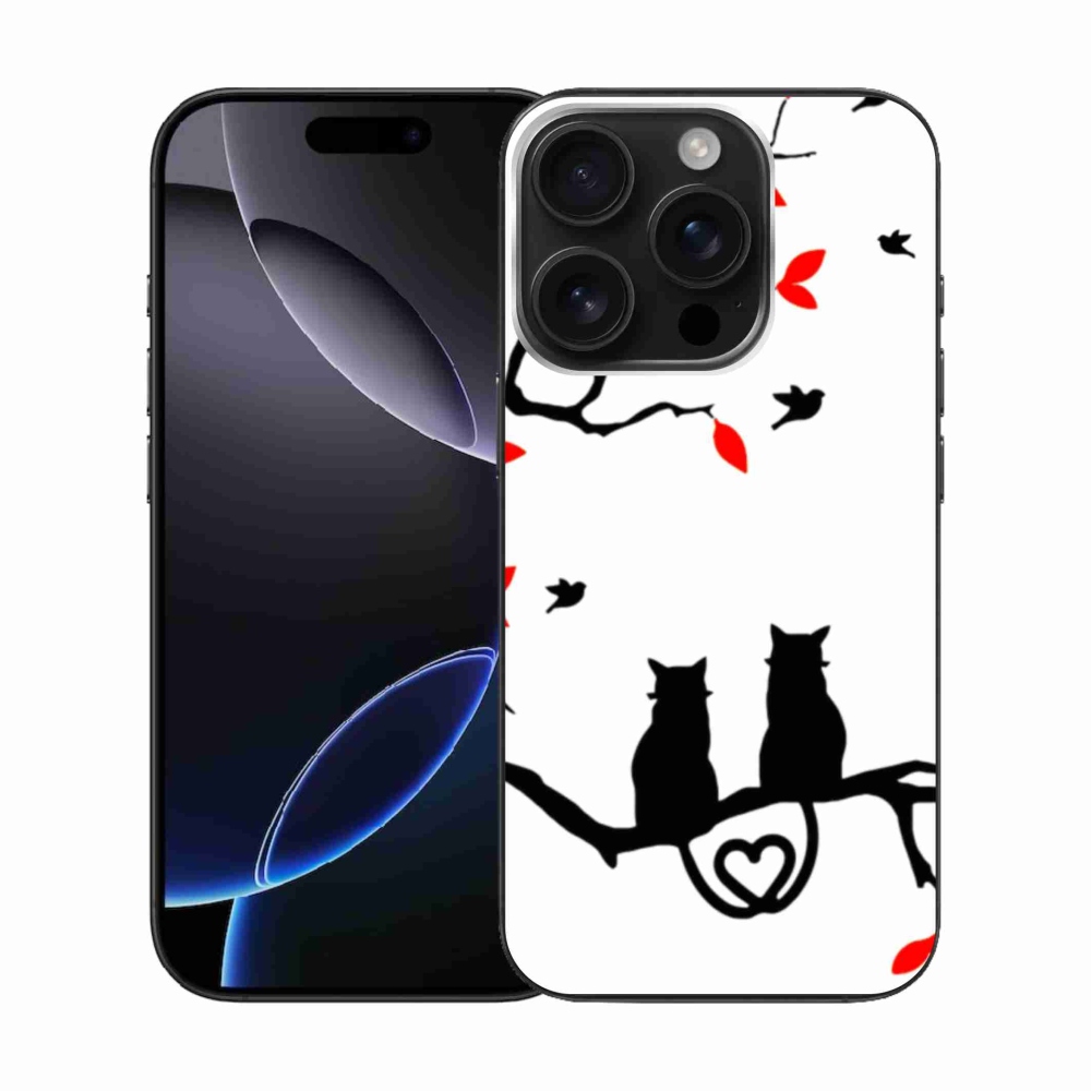 Gelový kryt mmCase na iPhone 16 Pro - kočičí láska