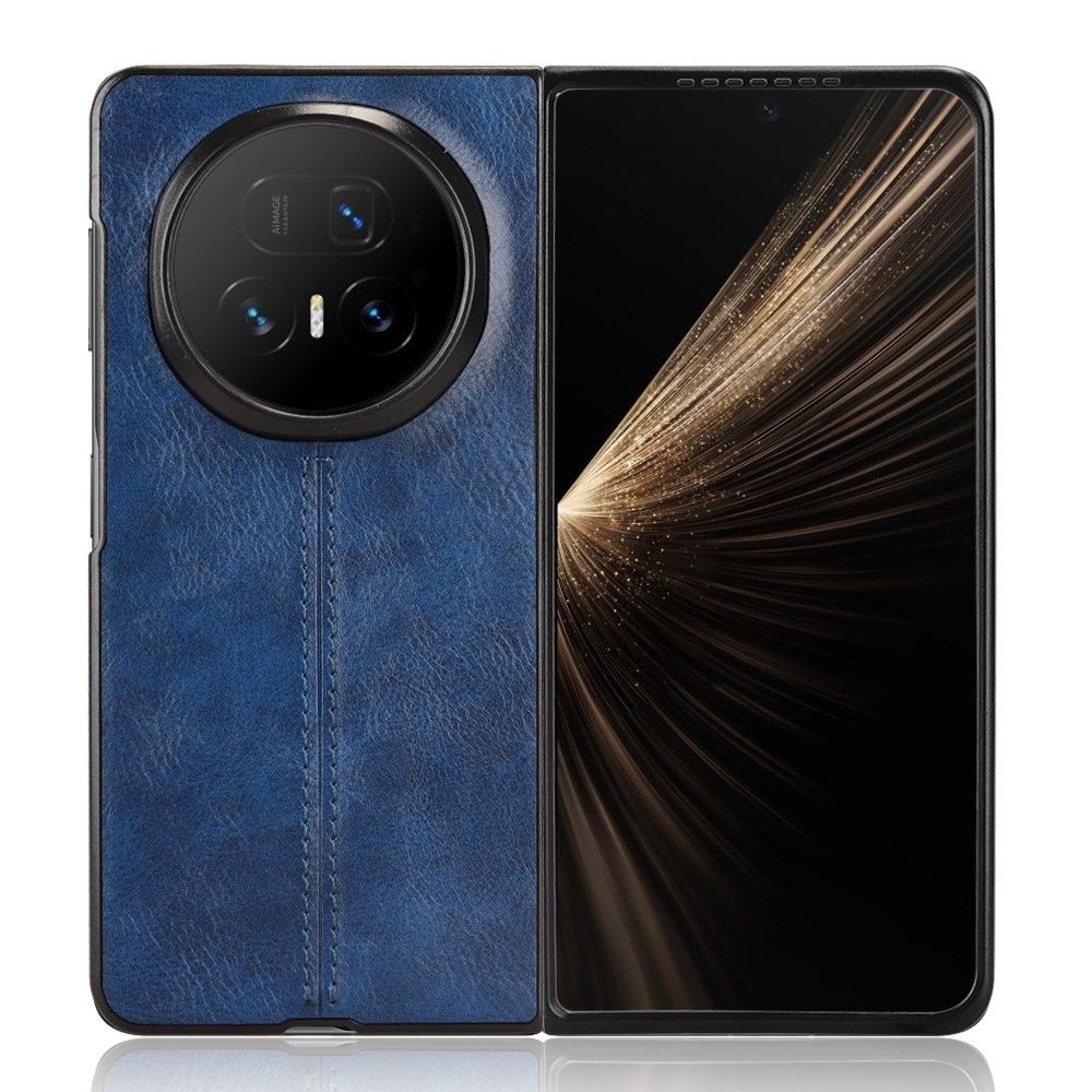 Stitchi plastový obal potažený umělou kůží na mobil Honor Magic V5 - modrý
