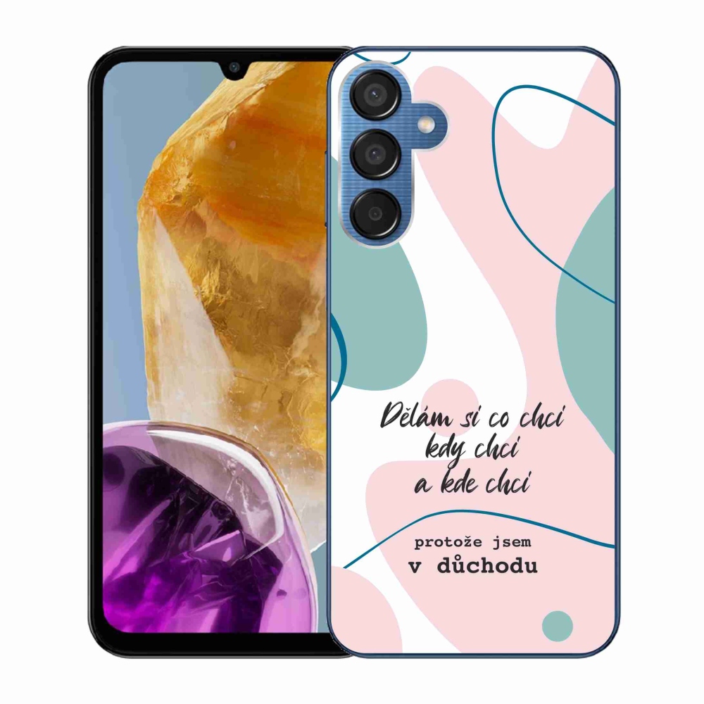 Gelový kryt mmCase na Samsung Galaxy M15 5G - vtipný text 10 bílé pozadí