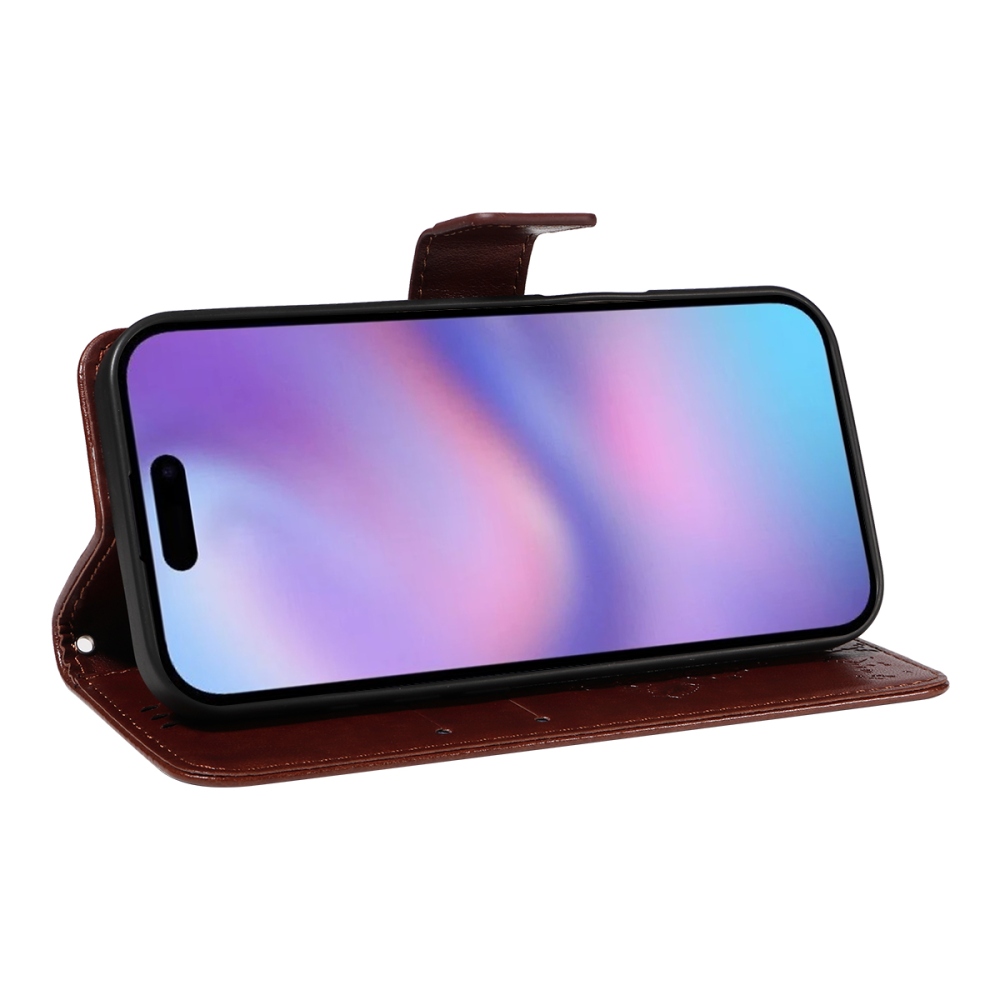 Trees knížkové pouzdro na iPhone 17 - hnědé