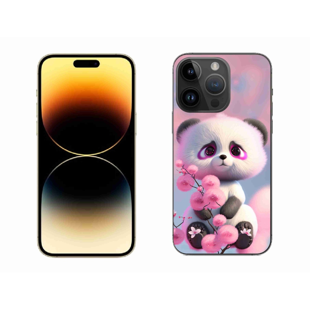 Gelový kryt mmCase na iPhone 14 Pro Max - roztomilá panda 1