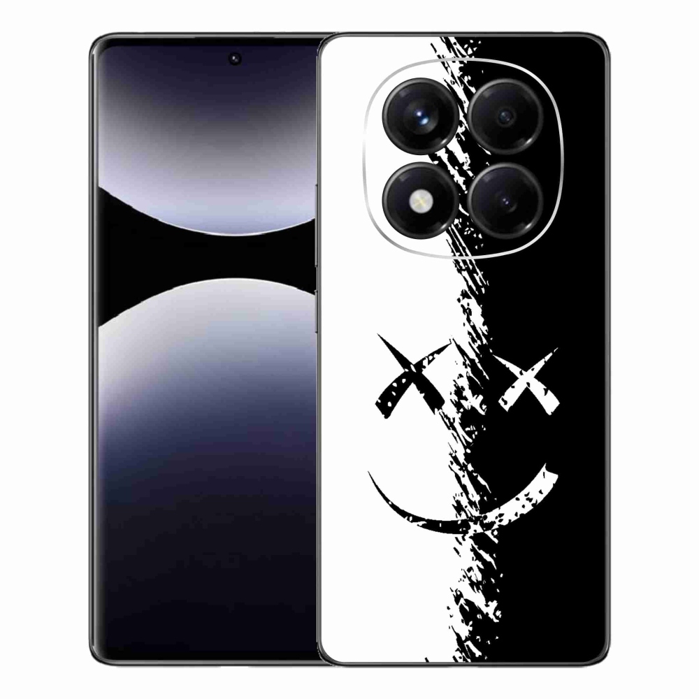 Gelový kryt mmCase na Xiaomi Redmi Note 14 Pro - černobílý smajlík