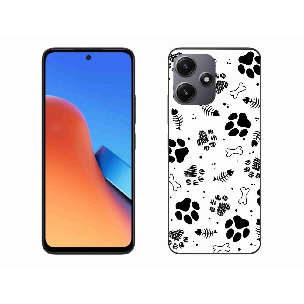 Gelový kryt mmCase na Xiaomi Redmi 12 5G - psí tlapky 1