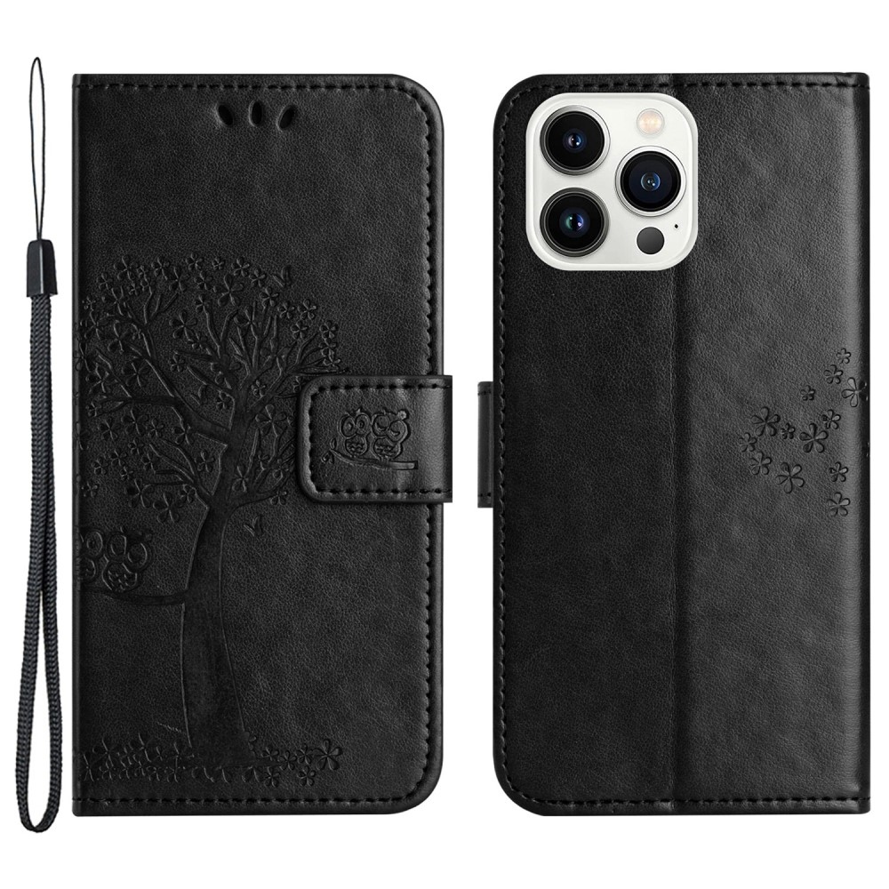 Tree knížkové pouzdro na iPhone 15 Pro Max - černé