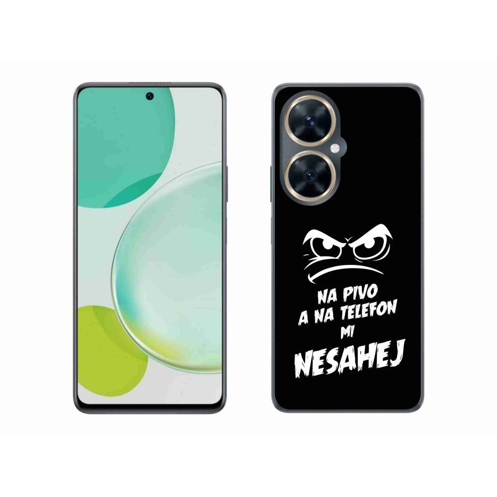 Gelový kryt mmCase na Huawei Nova 11i - pivní motiv 2 černé pozadí