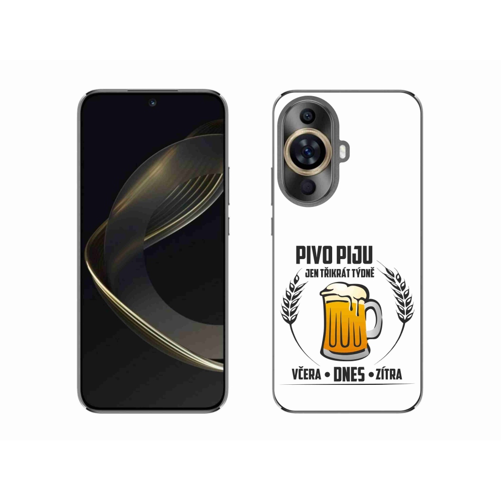 Gelový kryt mmCase na Huawei Nova 11 - pivní motiv bílé pozadí