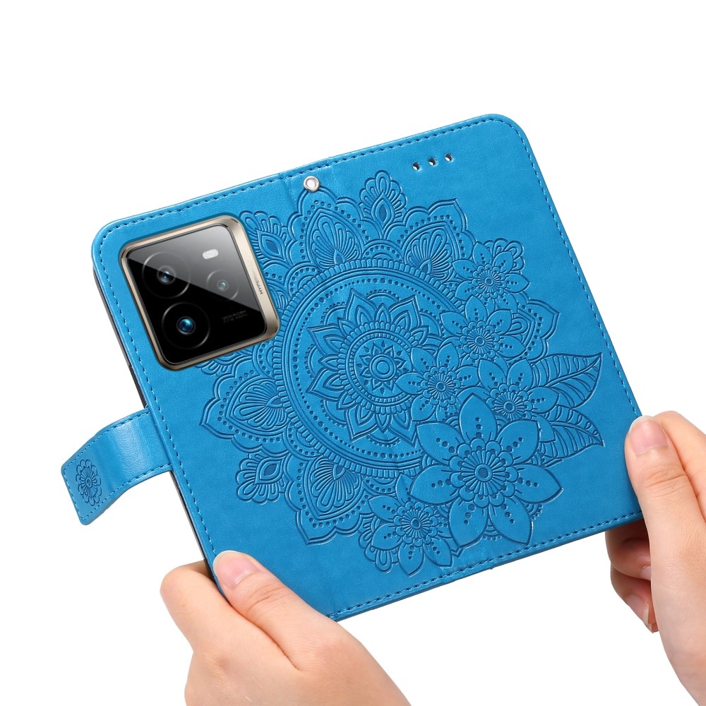 Mandala knížkové pouzdro na Realme GT 7 Pro 5G - modré